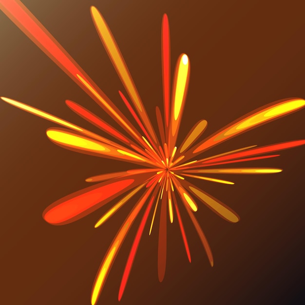 Vector multicolored abstract glowing festive salute fireworks magical energy brilliant electric