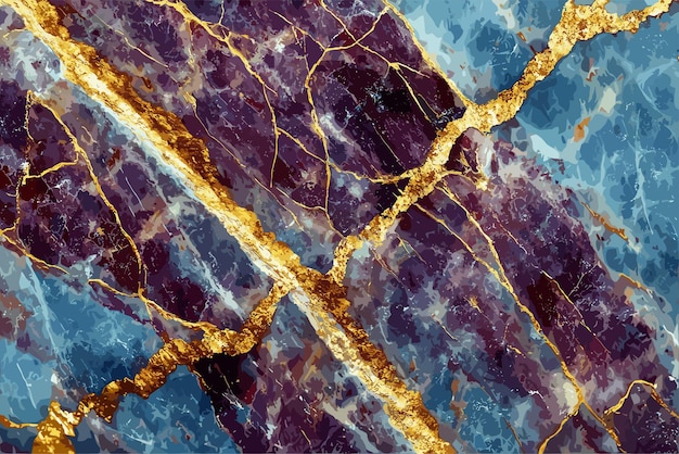 Multicolored abstract marble and gold texture background Template for invitation card packaging wallpaper