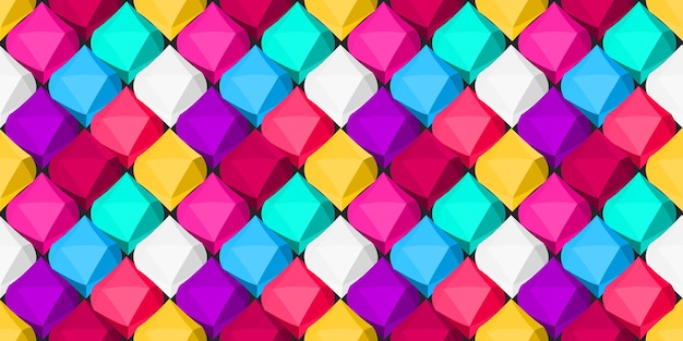 Multicolored background of geometric objects