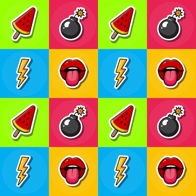 Multicolored background in Pop Art styleVector illustration