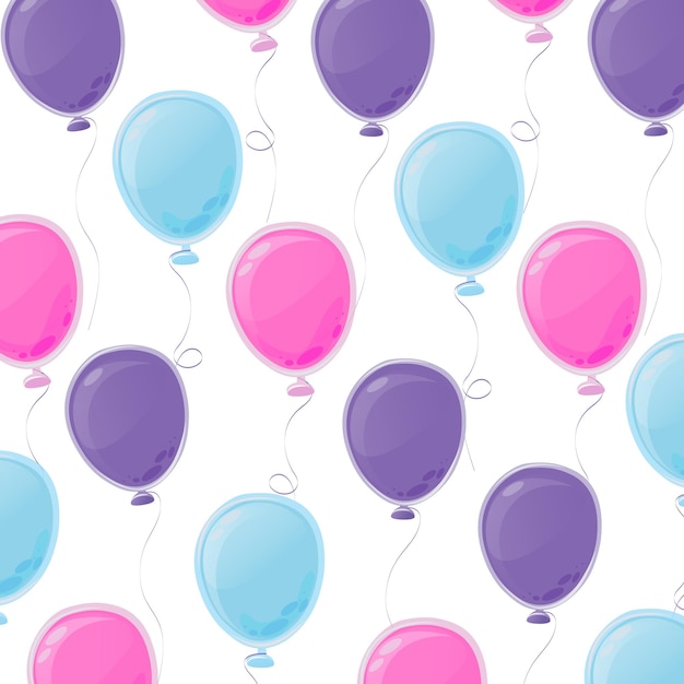 Разноцветные воздушные шары на белом фоне