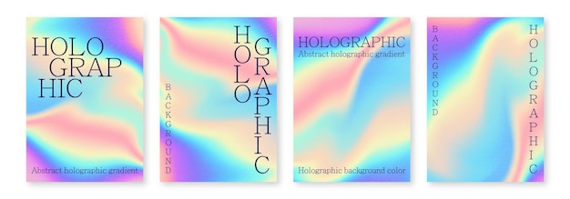 Vector multicolored bright background with iridescent tints of color holographic gradient transitions