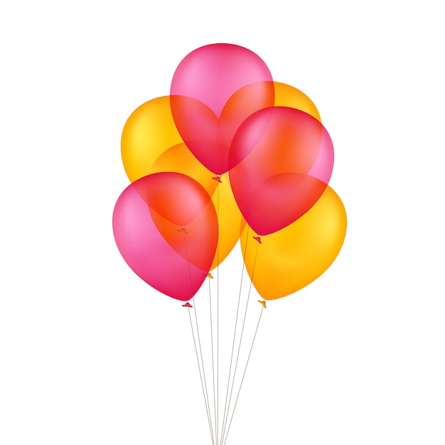  Multicolored Colorful Balloons Isolated