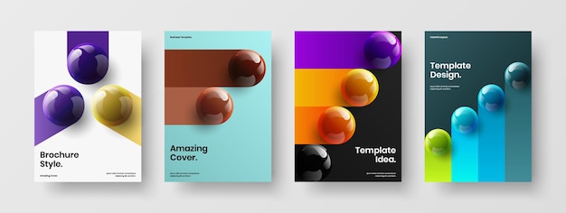 Multicolored corporate identity A4 vector design layout composition