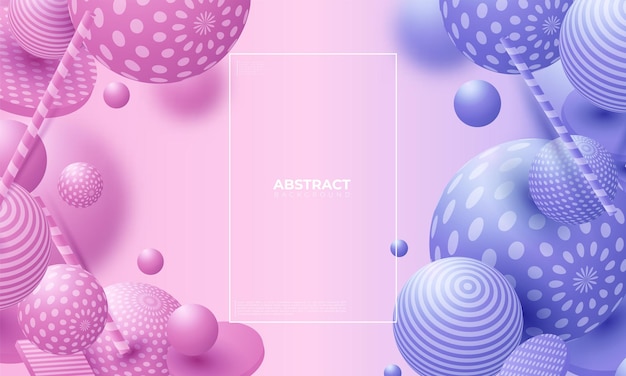 Multicolored decorative balls. Abstract vector illustration.