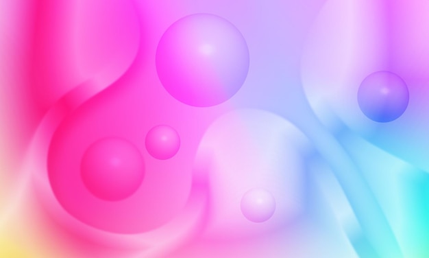 Multicolored fluid gradient light bubble poster wallpaper background