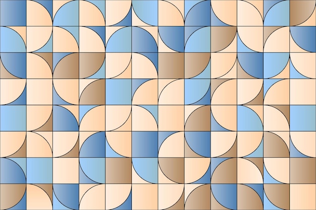 Вектор Разноцветный градиент геометрический фон случайная линия полукруга бесшовный узор