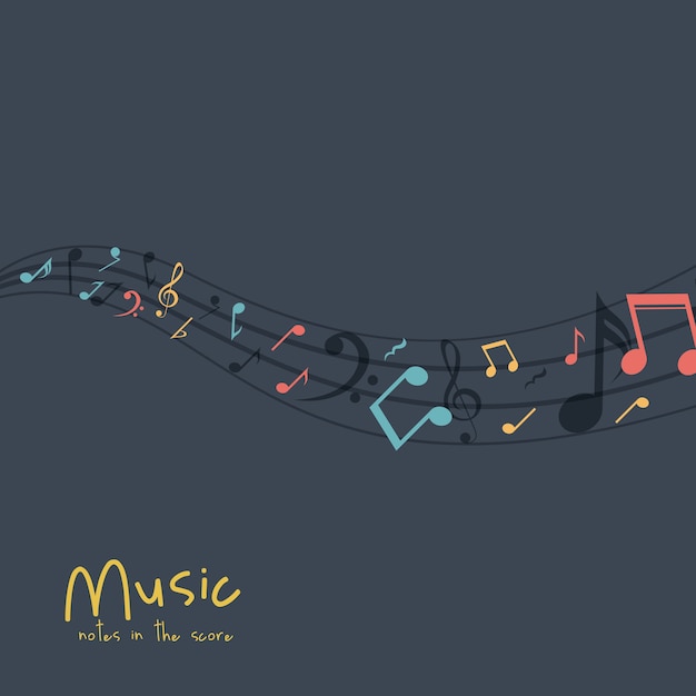 Multicolored music note icon