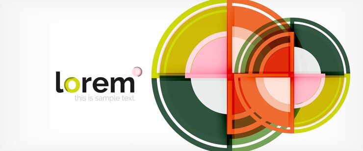 Vector multicolored round shapes abstract background