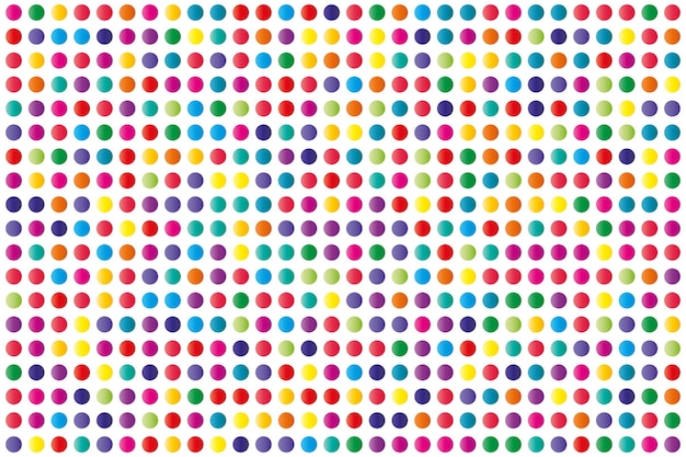 Multicolored small dots pattern on white background