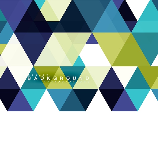 Vector multicolored triangles abstract background mosaic tiles concept