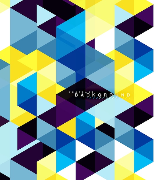 Многоцветные треугольники абстрактный фон мозаика плитки концепция