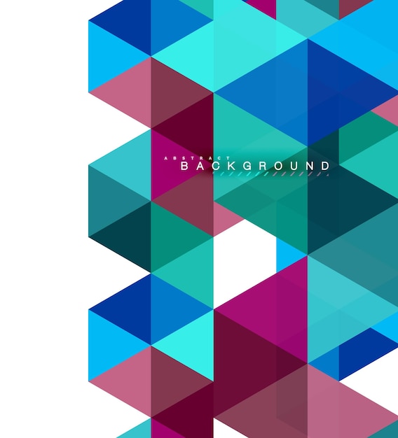 multicolored triangles abstract background mosaic tiles concept