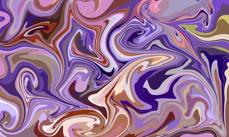 Vector multicolour colourful background in acrylic pouring