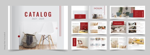 Vector multifunctionele productcatalogus ontwerp tijdschrift ontwerp minimalistische productbrochure