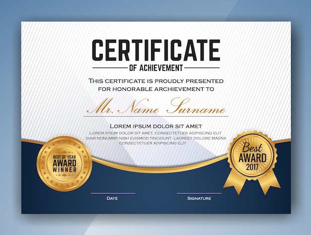 Multifunctionele Professional Certificate Template Design