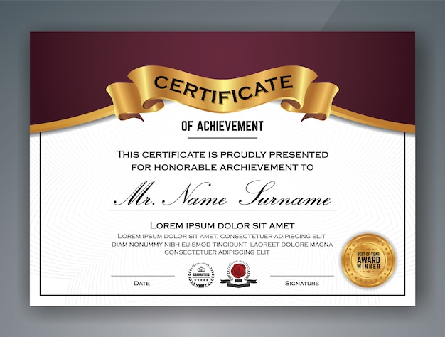 Multifunctionele professional certificate template design