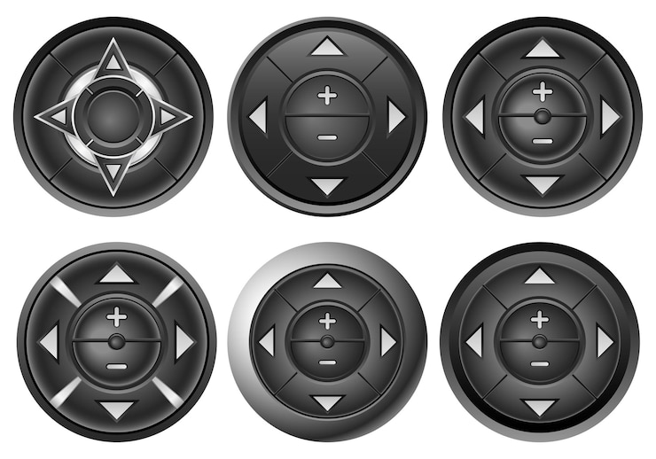 Vector multimedia button set 2