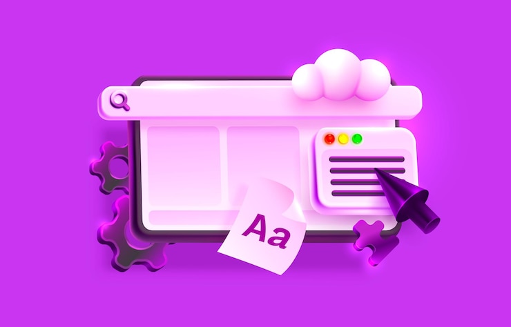Vector multimedia network set icons document online management hosting website vector