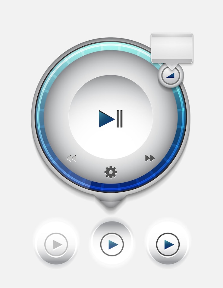 Vector multimedia player ui