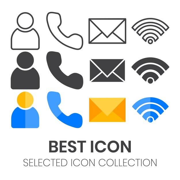 multimedia vector icon set collectie