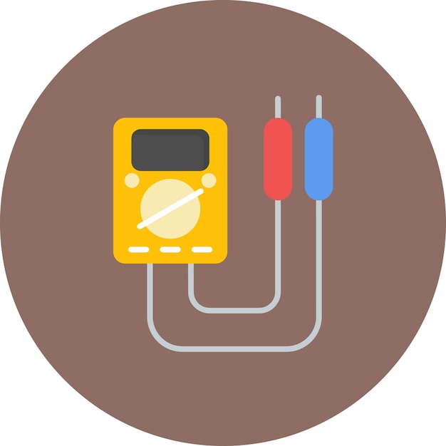 Vector multimeter flat illustration