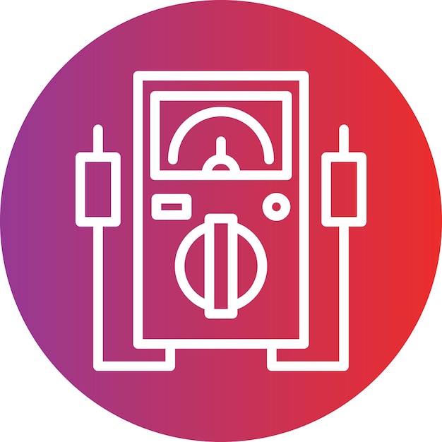 Vector multimeter icon style