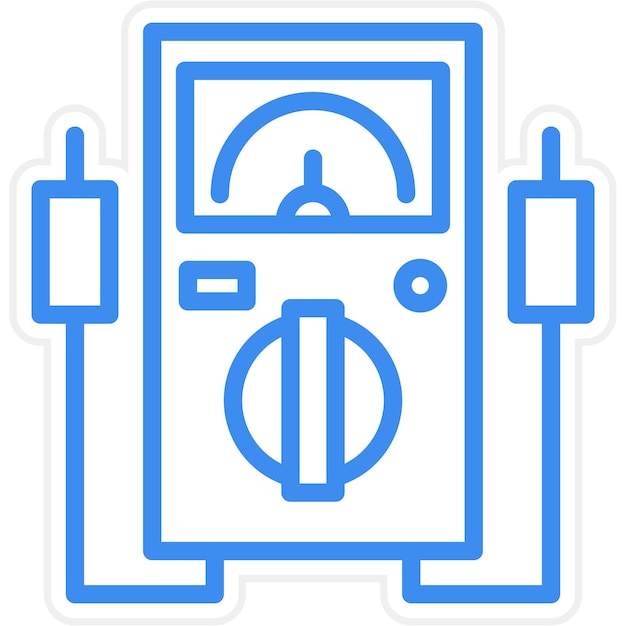 Vector multimeter icon style