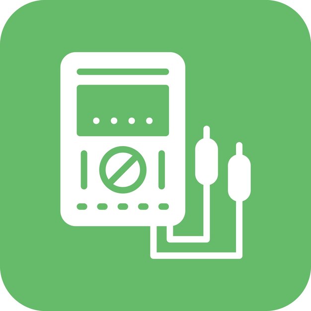 電気技師の道具のアイコンセットのマルチメーターベクトルアイコンのイラスト