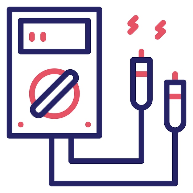 Vector multimeter vector icon illustration of industrial process iconset