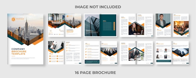 Vector multipage creative corporate business modern bifold company profile brochure design template