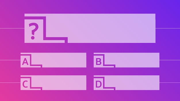 Vector multiple choice quiz template