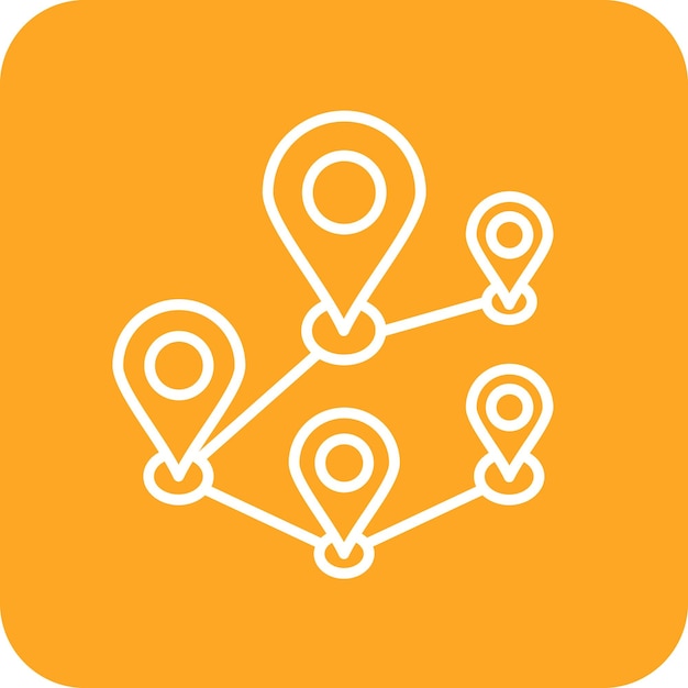 Multiple Destinations icon vector image Can be used for Map and Navigation