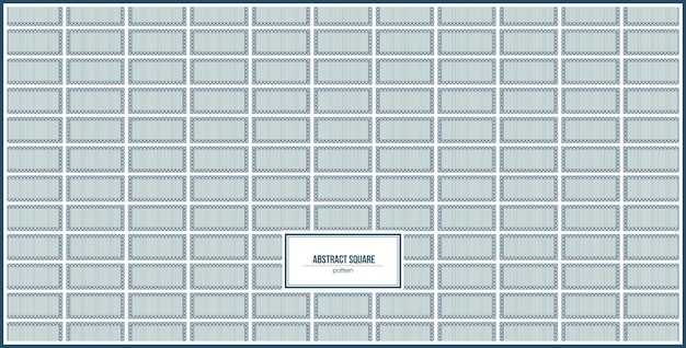 Vector multiple square pattern with thin line inside