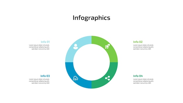 Modelli di infografica a più passaggi per diagrammi di flusso aziendali ecc.