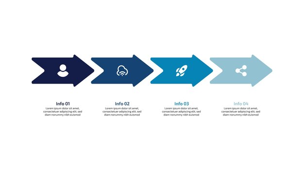 Vector multiple steps infographic templates for business flowchart