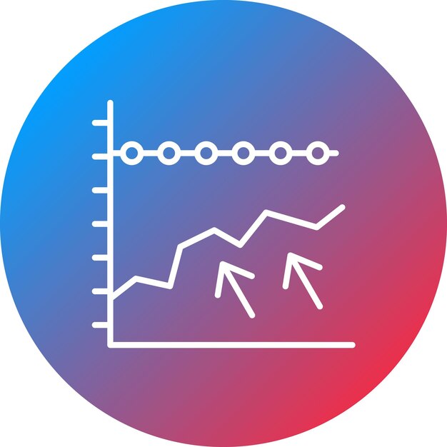 Multiple Trend Chart icon vector image Can be used for Infographics