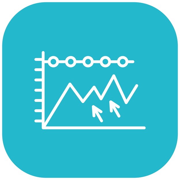 Vector multiple trend chart vector icon can be used for infographics iconset