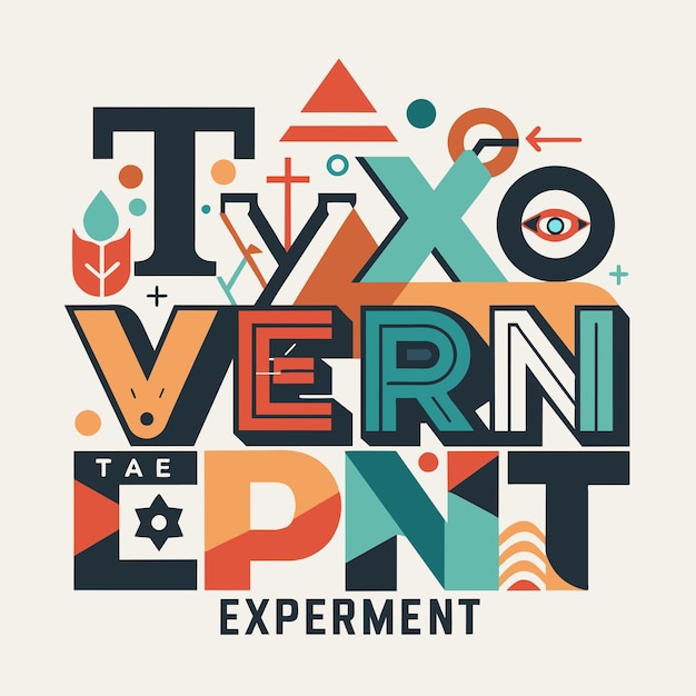 multiple ty characters in different styles creating a visual and typographic experiment experimenting with different typography styles to create a unique and modern look