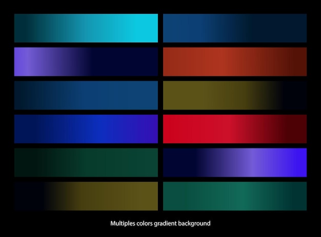 Vector multiples colors gradient background
