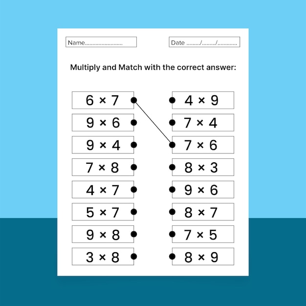 Vector multiplication math worksheets for kids.