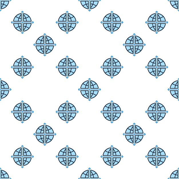 Multipolariteit en internationale betrekkingen vector blauw naadloos patroon
