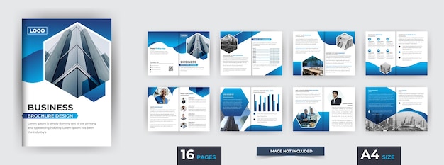 Multipurpose 16page brochure design Creative corporate bifold brochure template