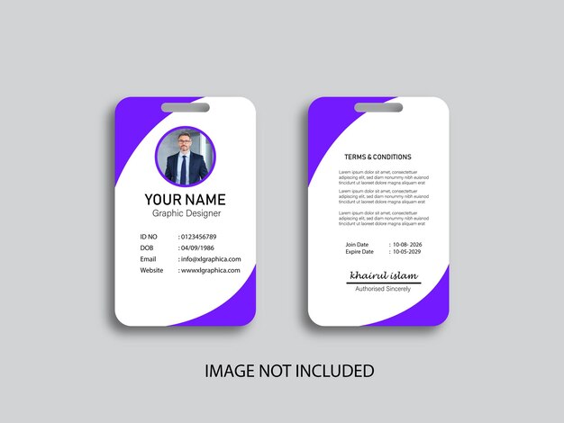 Progettazione di schede d'identità aziendali multiuso e progettazione di schede d'identità per uffici.