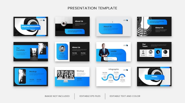 Vector multipurpose business presentation template