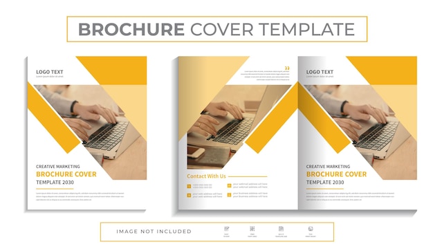 Multipurpose colorful corporate brochure front back layout theme cover design premium vector