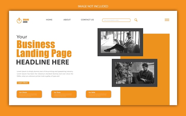 multipurpose company website landing page concept design