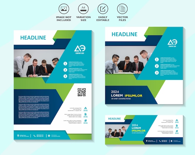 Vector multipurpose corporate banner set