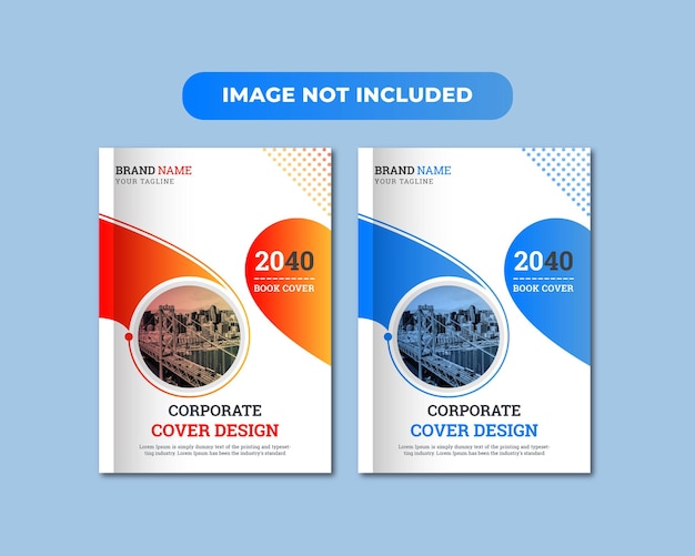 Multipurpose corporate book cover design template A4