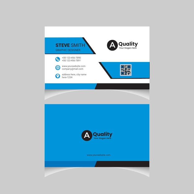 Multipurpose corporate business card template stationary   clean and modern business card.